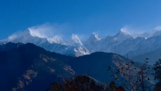 Autumn 2019 : The Panchachuli Peaks, an everyday dramatic sight from my home (and home office)