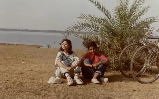 With Meera on the impromptu cycle trip