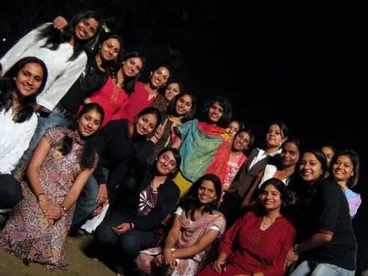 POst an event at IIFM, the girls of Batch 08 and 09 clicked together – Women Power :D