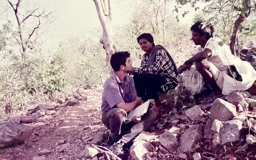 That’s me completing a survey during my first Organizational Training in Rajasthan.