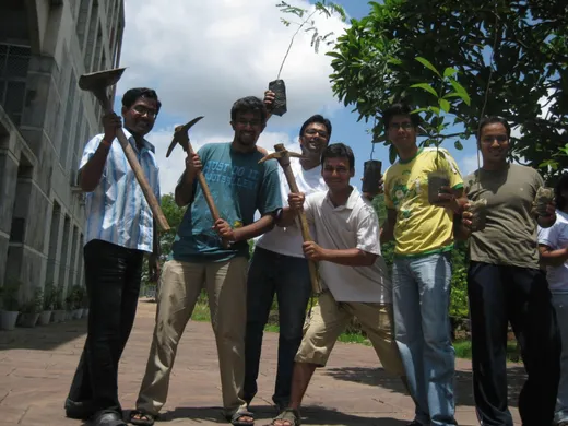 Planting saplings in first month of joining IIFM