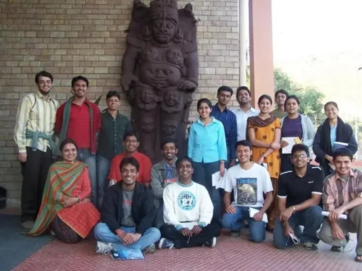 Sweta at her Environmental Course Field Visit with Batchmates and Prof. Madhu Verma in Dec 2008