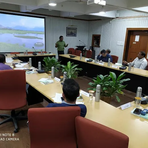 Talk on aquatic habitat conservation with the NMCG-Namami Gange team at IIFM during the River Rejuvenation MDP program