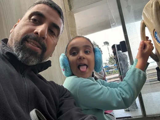 With my daughter