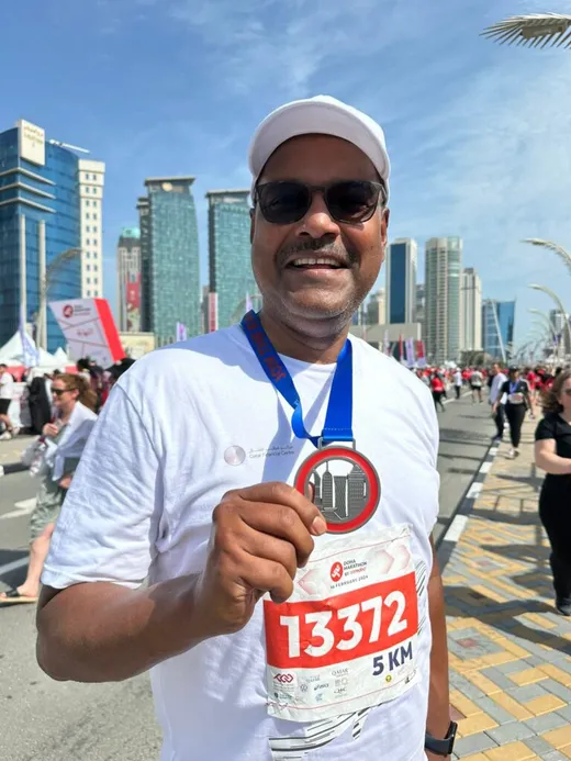 5 km run as part of a marathon event