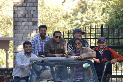 The Guddu Gang - From L to R – Deepak Goyal, Rajat Paratp Singh, Parag Bhide, Nupur Maroti, Nitish Bharadwaj (Behind), Amit Agarwal.
