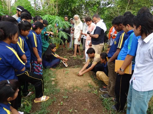 Field demonstration during summer internship