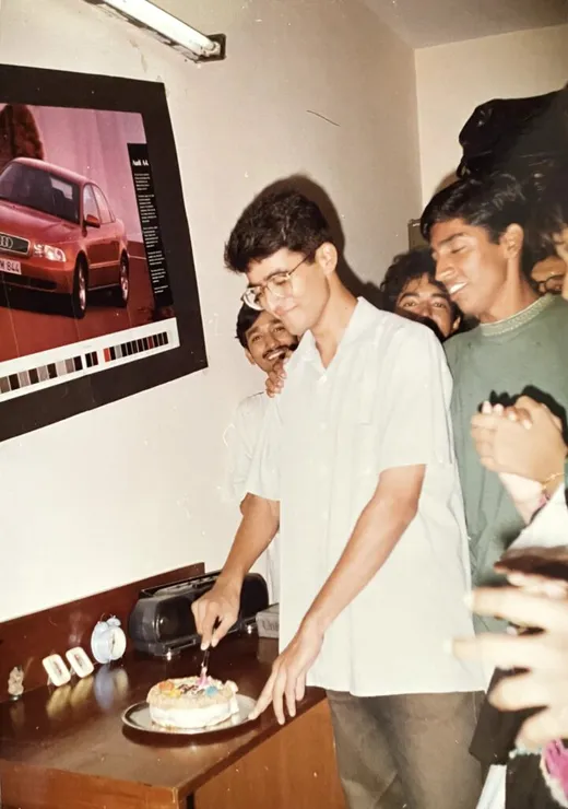 Lucky to have celebrated two birthdays at IIFM, first with the senior batch and second with the junior batch. While this was in the room, the other time was outside the (old) hostel room (Bambusa block).