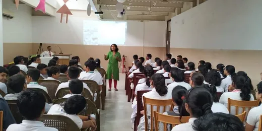 Addressing School Children on waste management
