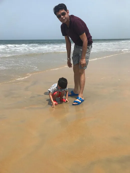 Alok during holidays in Goa this summer
