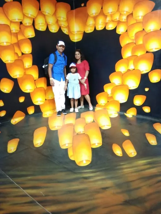 Family photo with Wife Debasree and Daughter Aradhita.