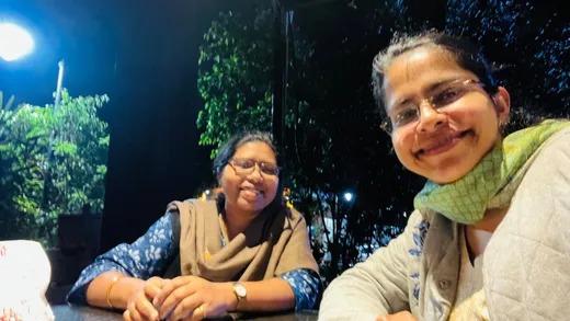 With Asha Roseline in Delhi