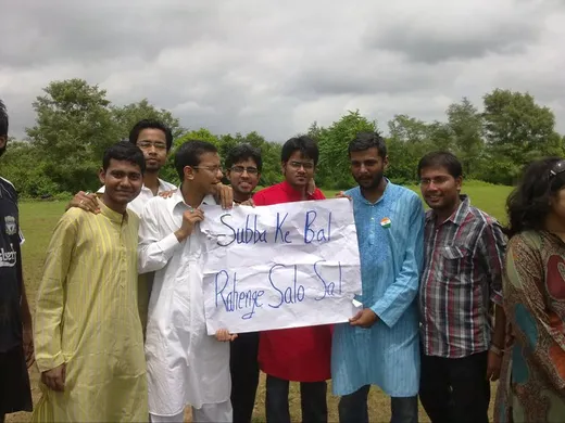 Cheering the PFM 12 team during Independence Day cup and saving Subba's hair which were on the line if we dont win