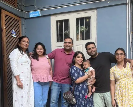 With my family