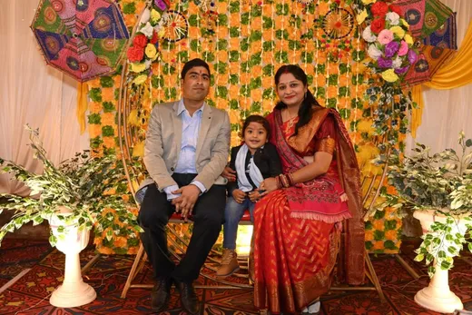 With Sweta and Ayaansh