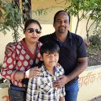 With my wife Suvarna and son Atreya Mishra