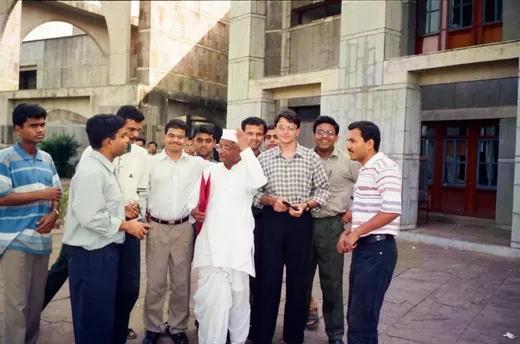 A moment with Shri. [Anna Hazare](https://en.wikipedia.org/wiki/Anna