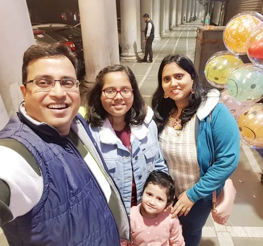 Family outing at Connaught Place, New Delhi
