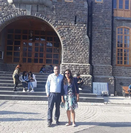 With wife Sneha Gupta who is behind the aspirations