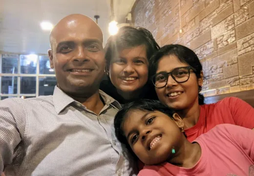 With Manisha and my two daughters Anshula and Anika