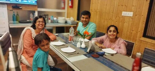 With Indrani, Niharika and Rishan (Nephew)