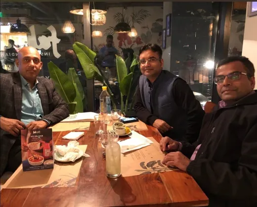 With my batchmates- on my right is Ashish Raj and sitting opposite is Swetan Sagar