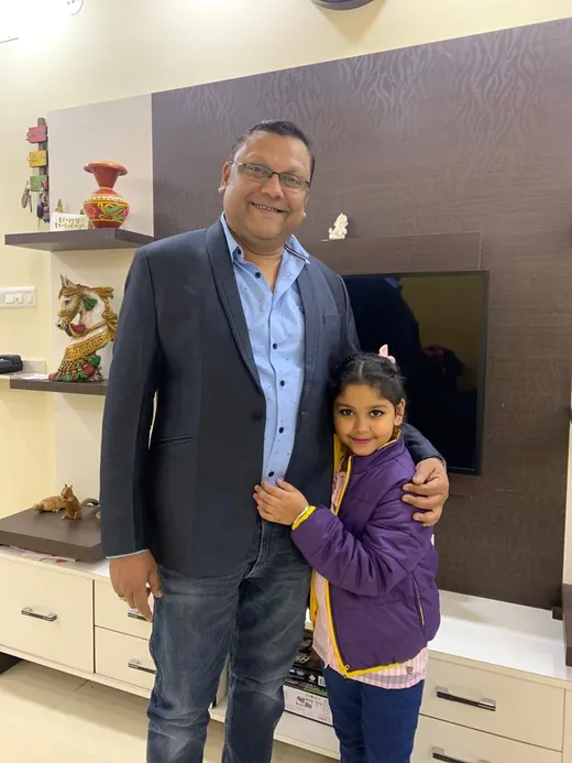 With elder daughter Anjani