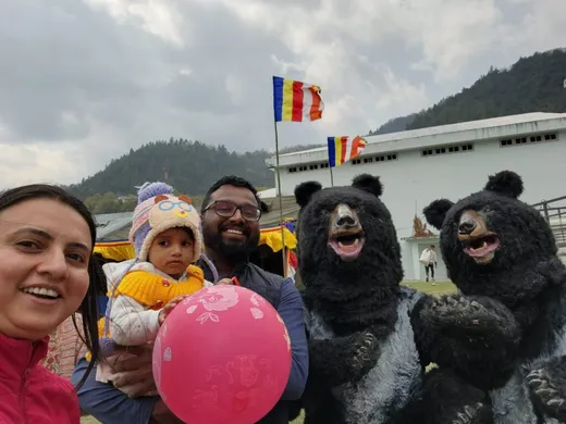 Our family at Rhododendron festival in Arunachal