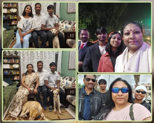 With Biva Kusum(my better half), Arnav Amber(son) & Avni Kohana(daughter)