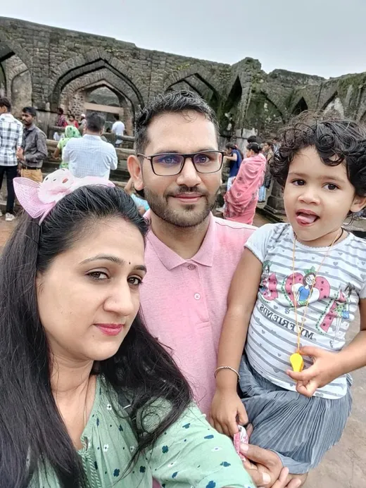 With my family- Anita Sonania (my better half) and Ritambhra (our daughter)