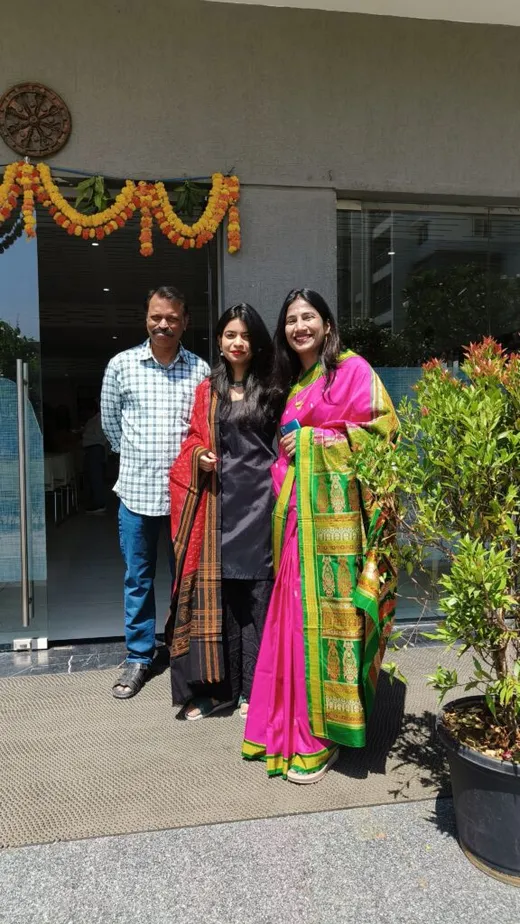 With my family: Priya (my wife) and Neha (daughter)