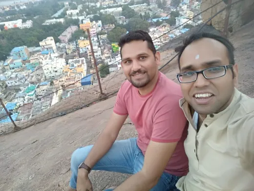 With Nikhil Kaushik FPM (2014-18) at IIM Trichy conference for Paper presentation