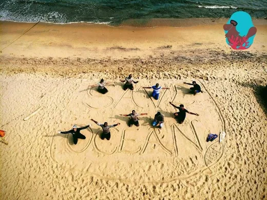 Padmavati and her team emphasizing the importance of controlling litter at sea beach.