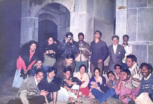 A late evening party in the hostel in the first year