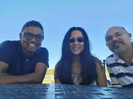 Navendu, Kajoli and Atul, Point Roberts, WA