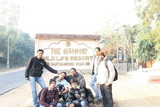 Amit with friends at Ranthambore National Park, Rajasthan