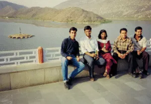 At Alwar, Rajasthan to attend one of Rajen’s wedding events (forgot which one!) WithAnoop Tiwari, Sudipta, Rajen, and Santosh Singh (Dada).