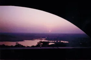 I think Sandy took this amazing sunset pic from hostel… with his Yashika Mini 1200 rupees camera! Or was it Somu?