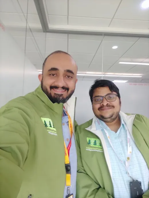 At the office with Akshat Nagar from PFM 12 (also a colleague)