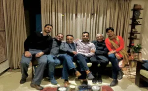 Mini reunion in 2019 at Soumitri’s place in Noida. I met with Shakeb after 20 years! (from left: Somu, Shakeb, Rajen, Kunal, Rajiv, and Sudipta).