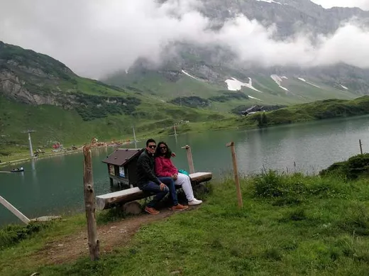 Ankit with his wife Vedika