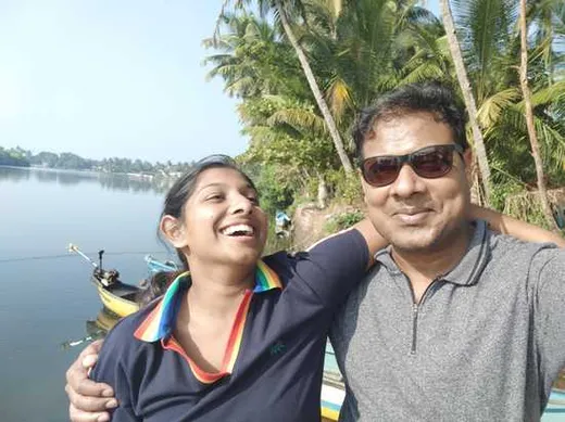 Prabhat with daughter Mrinal