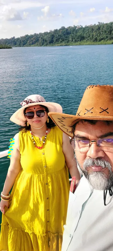 With my better half on the way to Jolly Buoy Island, Andaman, 2025