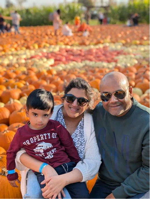 Pumpkin patch visit at a nearby farm