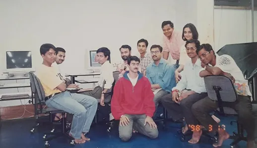 Computer lab. From left: Ajay Prakash, Santosh kumar Singh, SRV Subrahmaniam, Dr. C S Rathore, Soumitri Das, Kunal Mangal, Chetan Kumar, Anoop Tiwari, Rati Mehrotra, yours truly, Rajeev Kumar;PC: Soumitri Das