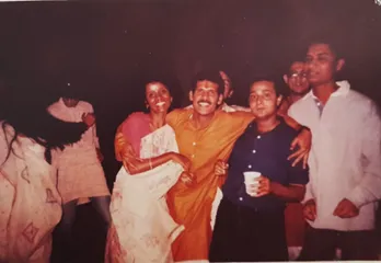 Partying together: Unknown, Vikas Singh, Anju Pabha Bara, Shakeb Nabi, Anjan Guha, Bhaskar Mitra, Sunil Mallik