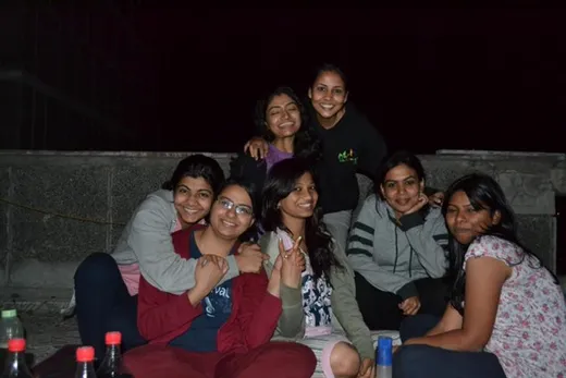 One of the girls’ parties on the terrace