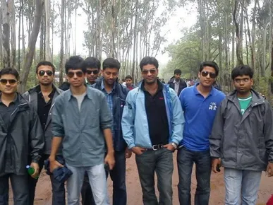 On a trip with friends