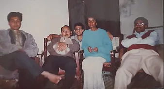 Watching TV together- Arup Kumar Saha, Shreshta ji, Bhaskar Mittra, Anju Prabha Bara, Rajeev