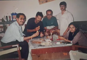 Gatecrashing in on a private patry: Me, Shakeb (gatecrashers), Nilanjan Ray, Soumitri Das, Shilpa Bahl (Talwar)